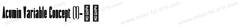 Acumin Variable Concept (1)字体转换